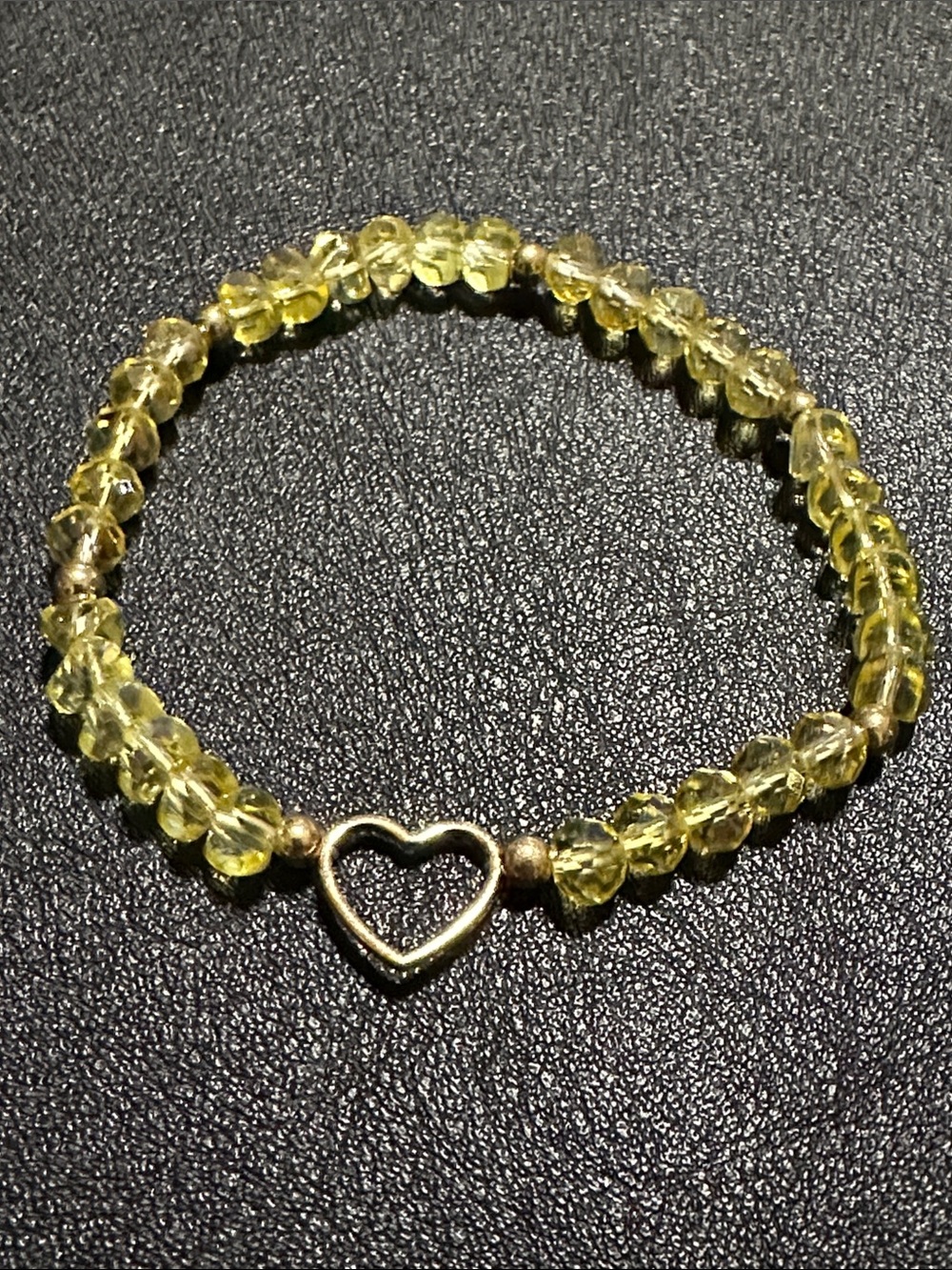 Lemon Quartz 6mm Mixed Cut Nugget & Faceted Beaded Stretch Bracelet